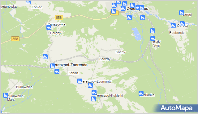 mapa Szozdy, Szozdy na mapie Targeo