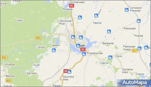 mapa Sztum, Sztum na mapie Targeo