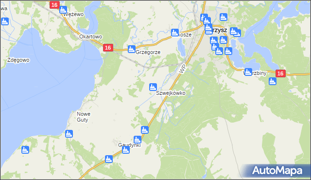 mapa Szwejkówko, Szwejkówko na mapie Targeo