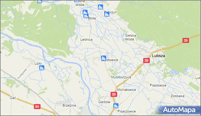 mapa Szydłowice, Szydłowice na mapie Targeo