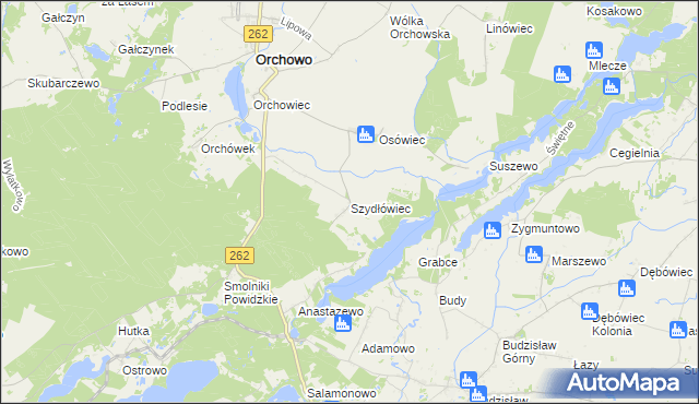 mapa Szydłówiec, Szydłówiec na mapie Targeo