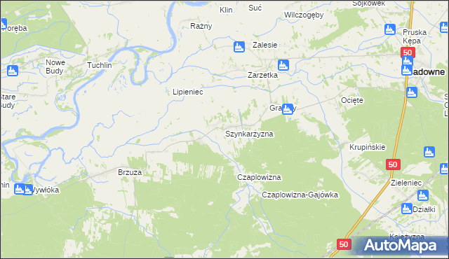 mapa Szynkarzyzna, Szynkarzyzna na mapie Targeo