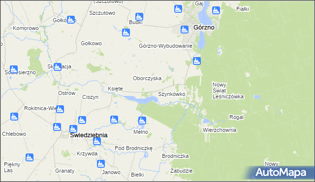 mapa Szynkówko, Szynkówko na mapie Targeo