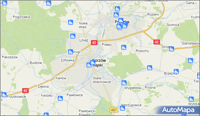 mapa Szyszków gmina Praszka, Szyszków gmina Praszka na mapie Targeo