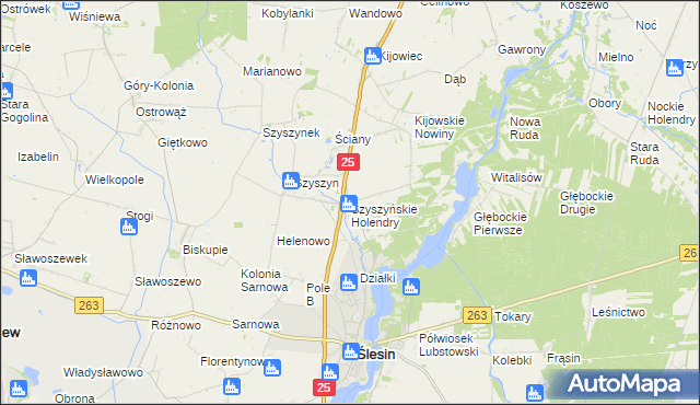 mapa Szyszyńskie Holendry, Szyszyńskie Holendry na mapie Targeo