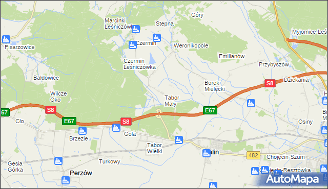 mapa Tabor Mały, Tabor Mały na mapie Targeo