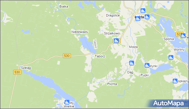 mapa Tabórz, Tabórz na mapie Targeo