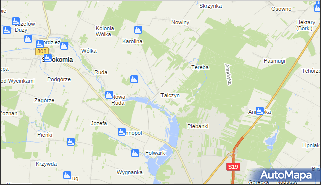 mapa Talczyn, Talczyn na mapie Targeo