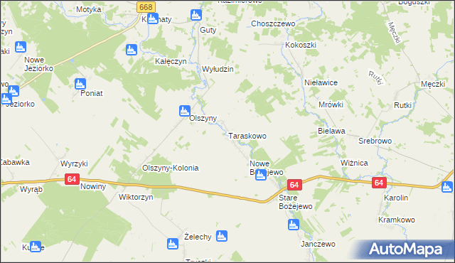 mapa Taraskowo, Taraskowo na mapie Targeo