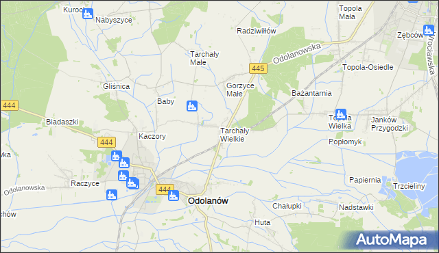 mapa Tarchały Wielkie, Tarchały Wielkie na mapie Targeo