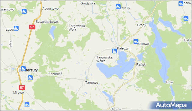 mapa Targowska Wólka, Targowska Wólka na mapie Targeo