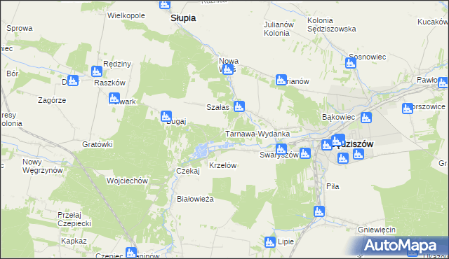 mapa Tarnawa-Wydanka, Tarnawa-Wydanka na mapie Targeo