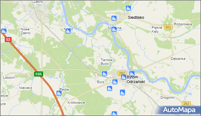 mapa Tarnów Bycki, Tarnów Bycki na mapie Targeo