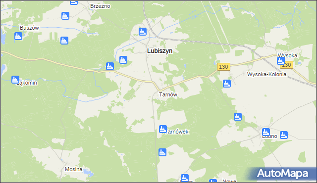 mapa Tarnów gmina Lubiszyn, Tarnów gmina Lubiszyn na mapie Targeo