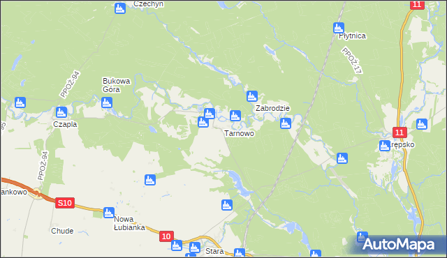 mapa Tarnowo gmina Szydłowo, Tarnowo gmina Szydłowo na mapie Targeo