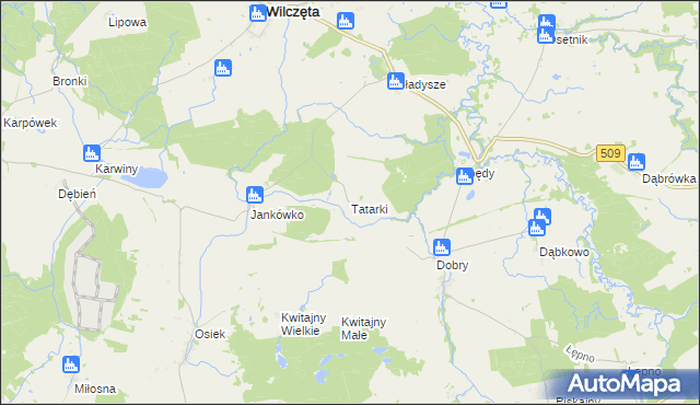 mapa Tatarki, Tatarki na mapie Targeo