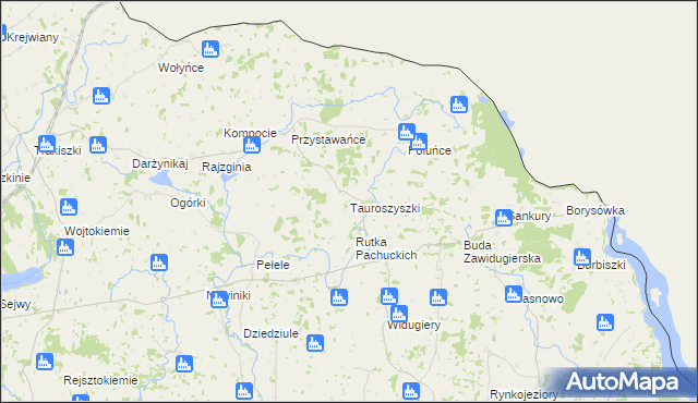 mapa Tauroszyszki, Tauroszyszki na mapie Targeo