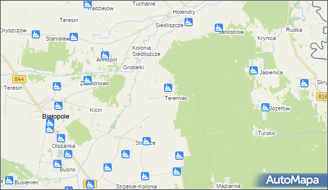 mapa Teremiec, Teremiec na mapie Targeo