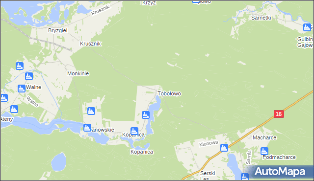 mapa Tobołowo, Tobołowo na mapie Targeo