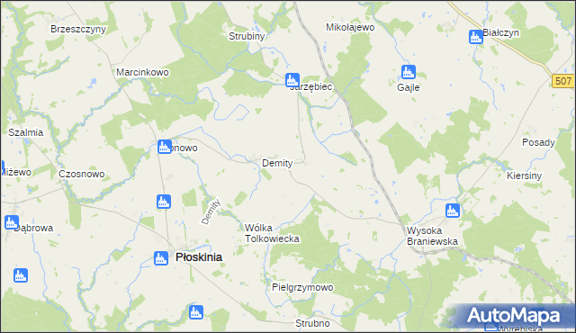 mapa Tolkowiec, Tolkowiec na mapie Targeo