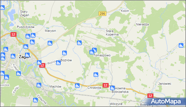 mapa Tomaszowo, Tomaszowo na mapie Targeo