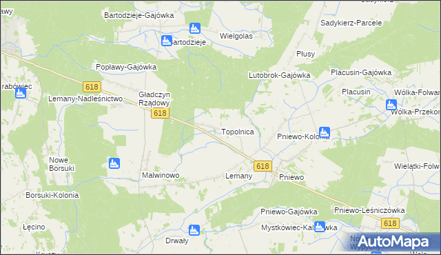 mapa Topolnica, Topolnica na mapie Targeo