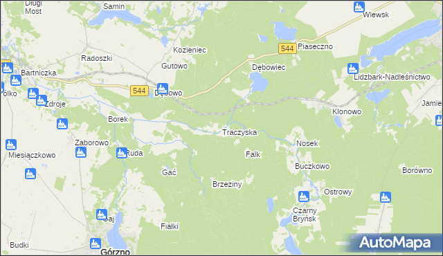 mapa Traczyska, Traczyska na mapie Targeo