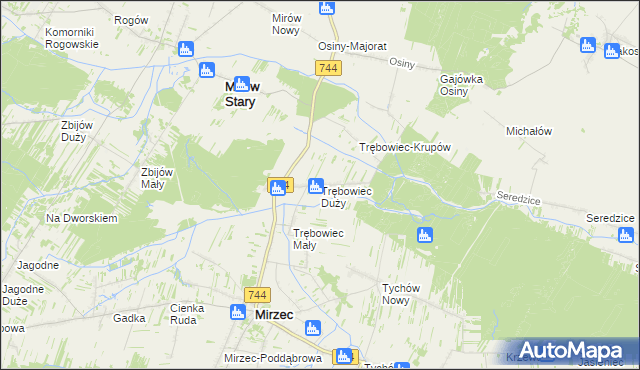 mapa Trębowiec Duży, Trębowiec Duży na mapie Targeo