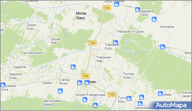 mapa Trębowiec Mały, Trębowiec Mały na mapie Targeo