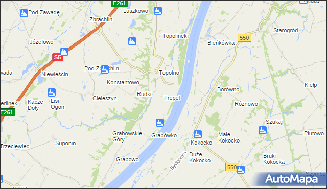 mapa Trępel, Trępel na mapie Targeo