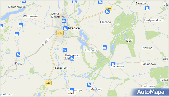 mapa Trzeboń, Trzeboń na mapie Targeo