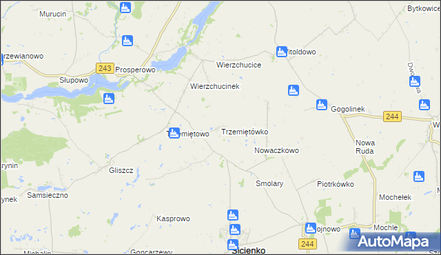 mapa Trzemiętówko, Trzemiętówko na mapie Targeo