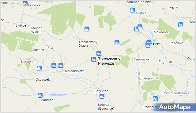 mapa Trzeszczany Pierwsze, Trzeszczany Pierwsze na mapie Targeo