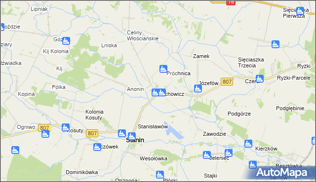 mapa Tuchowicz, Tuchowicz na mapie Targeo
