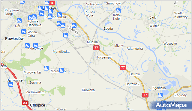 mapa Tuczempy, Tuczempy na mapie Targeo