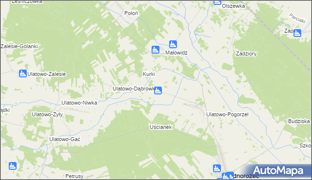 mapa Ulatowo-Słabogóra, Ulatowo-Słabogóra na mapie Targeo