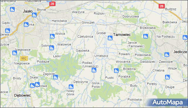 mapa Umieszcz, Umieszcz na mapie Targeo