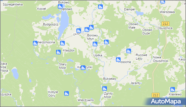 mapa Upiłka, Upiłka na mapie Targeo