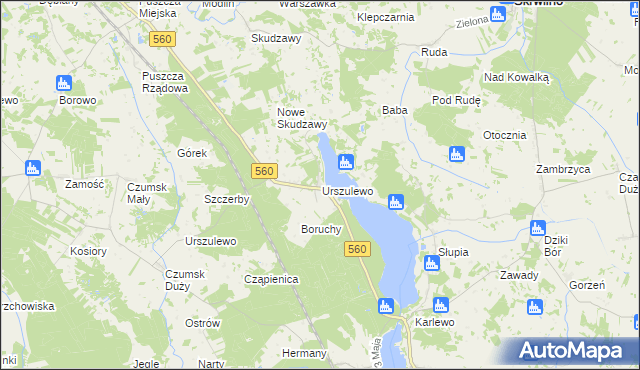mapa Urszulewo gmina Skrwilno, Urszulewo gmina Skrwilno na mapie Targeo