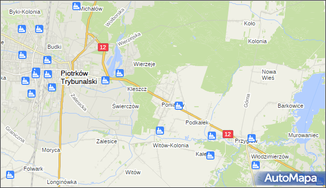 mapa Uszczyn, Uszczyn na mapie Targeo