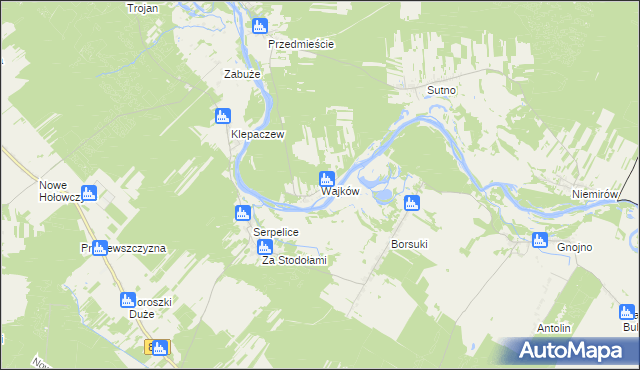 mapa Wajków, Wajków na mapie Targeo