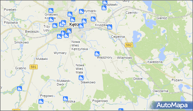 mapa Wajsznory, Wajsznory na mapie Targeo