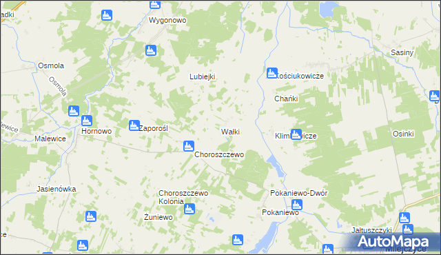 mapa Wałki gmina Milejczyce, Wałki gmina Milejczyce na mapie Targeo