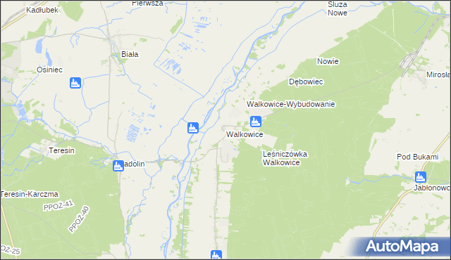 mapa Walkowice, Walkowice na mapie Targeo
