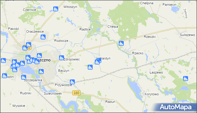 mapa Wardyń, Wardyń na mapie Targeo