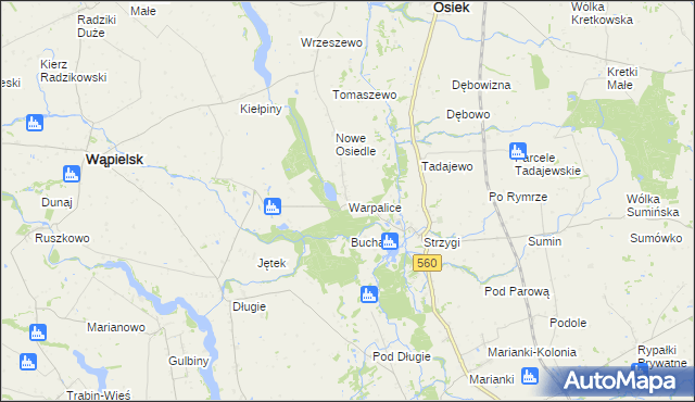 mapa Warpalice, Warpalice na mapie Targeo