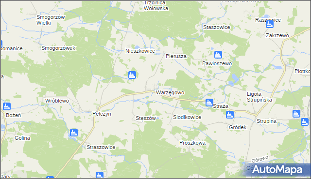 mapa Warzęgowo, Warzęgowo na mapie Targeo