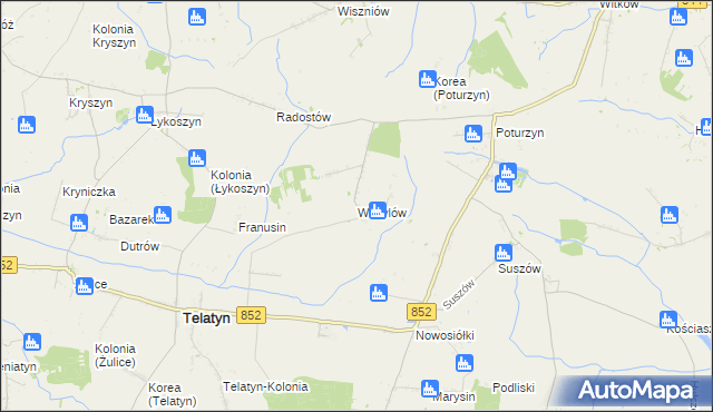 mapa Wasylów gmina Telatyn, Wasylów gmina Telatyn na mapie Targeo