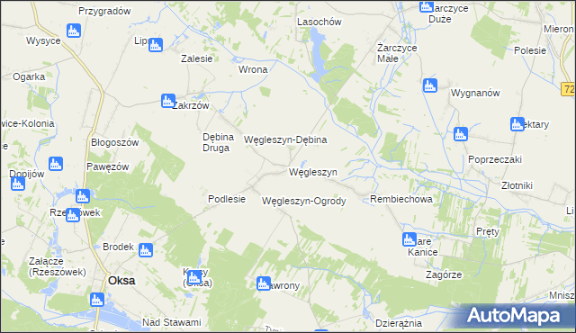 mapa Węgleszyn, Węgleszyn na mapie Targeo