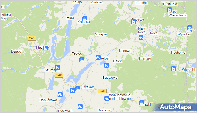 mapa Wełpin, Wełpin na mapie Targeo